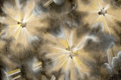 "Illuminate" Ink, graphite, charcoal on Japanese handmade paper  2009  SOLD